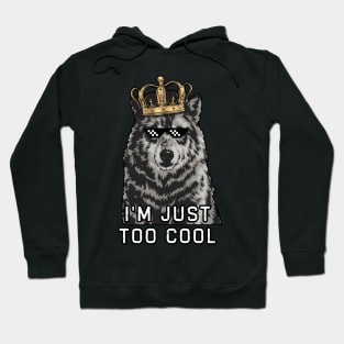 Cool Funny Wolf Crown Hoodie